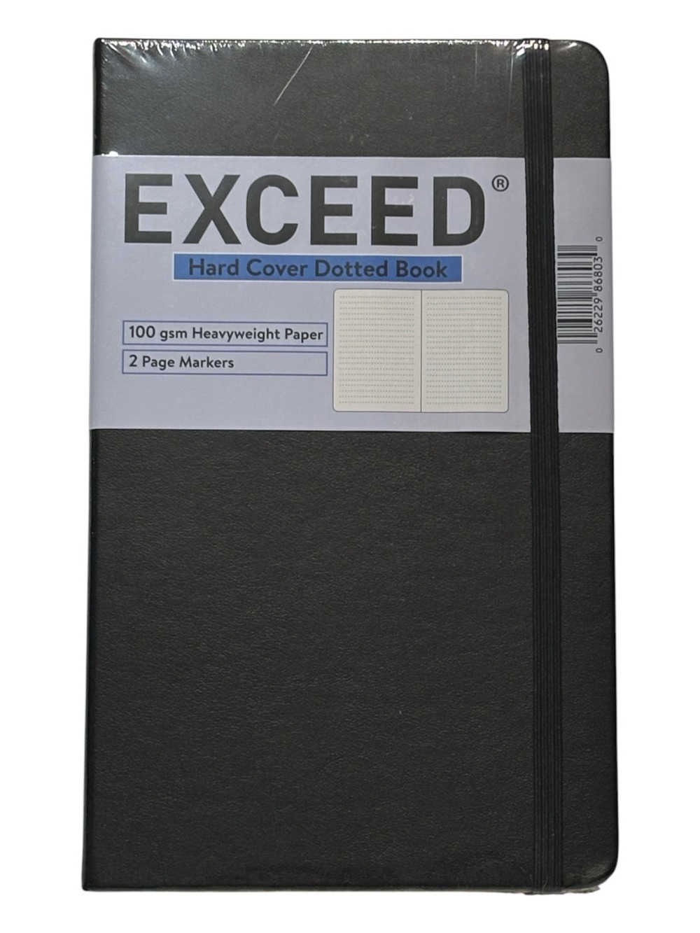 Exceed Black Hard Cover Dotted Notebook Journal